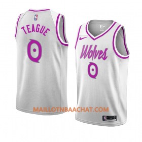 Maillot NBA Minnesota Timberwolves Jeff Teague 0 2018-19 Nike Blanc Swingman - Homme
